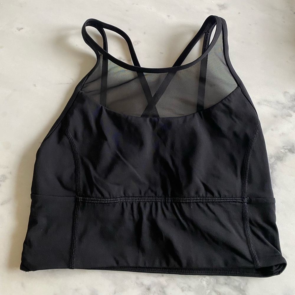Lululemon Black High Neck Mess Cropped Top